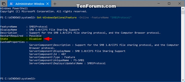 Enable or Disable SMB1 File Sharing Protocol in Windows-smb1_powershell-2.jpg