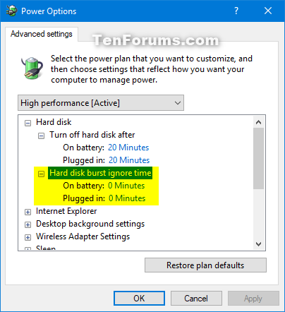Add Hard disk burst ignore time to Power Options in Windows-hard_disk_burst_ignore_time-power_options.png