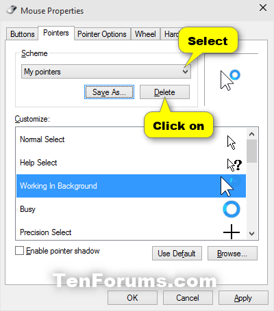 Change Mouse Pointers and Change Pointer Color and Size in Windows 10-delete_pointers_scheme-1.png
