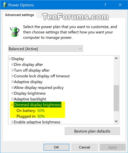 Add or Remove Dimmed display brightness from Power Options in Windows-dimmed_display_brightness.jpg