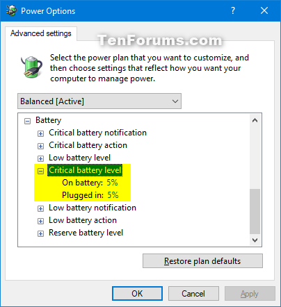 Add or Remove Critical battery level from Power Options in Windows-critical_battery_level.png