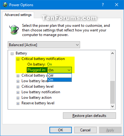 Remove Critical battery notification from Power Options in Windows 10-critical_battery_notification.png