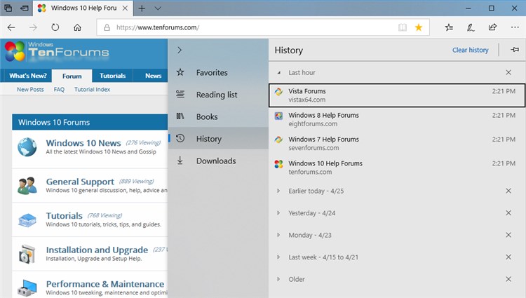 View Browsing History in Microsoft Edge in Windows 10-microsoft_edge_history.jpg