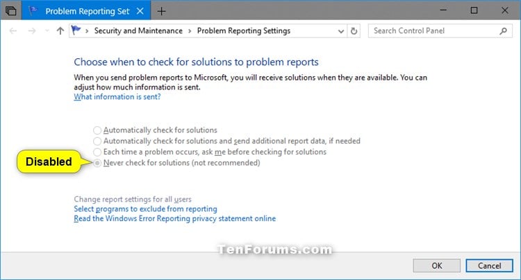 Enable or Disable Windows Error Reporting in Windows 10-windows_error_problem_reporting_settings_disabled.jpg