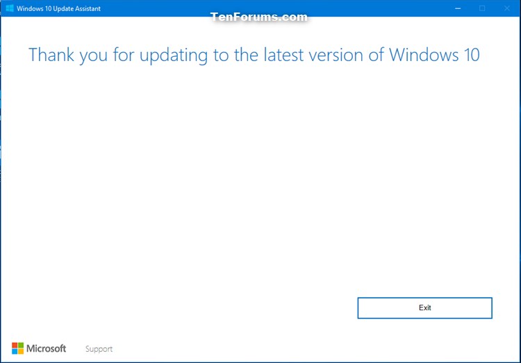 Update to Latest Version of Windows 10 using Update Assistant-thank_you.jpg