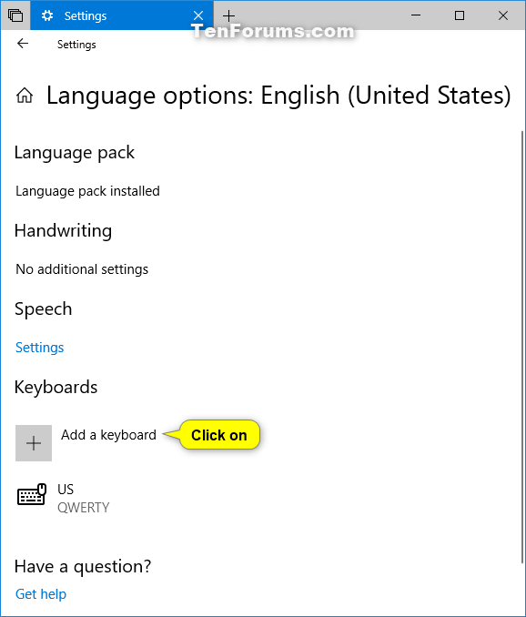 Add Or Remove Keyboard Layouts In Windows 10 Tutorials