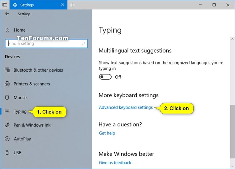 how to set default input language in windows 10