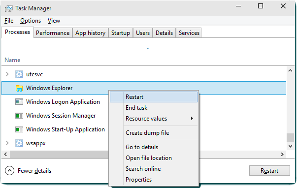 Restart explorer.exe Process in Windows 10-exprestart-b.png