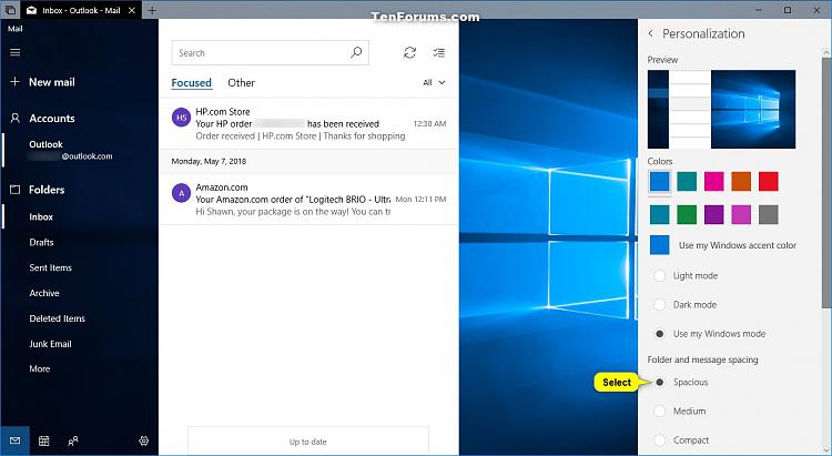 Change Folder and Message Spacing Density in Windows 10 Mail app-mail_app_folder_and_message_spacing_density-2.jpg