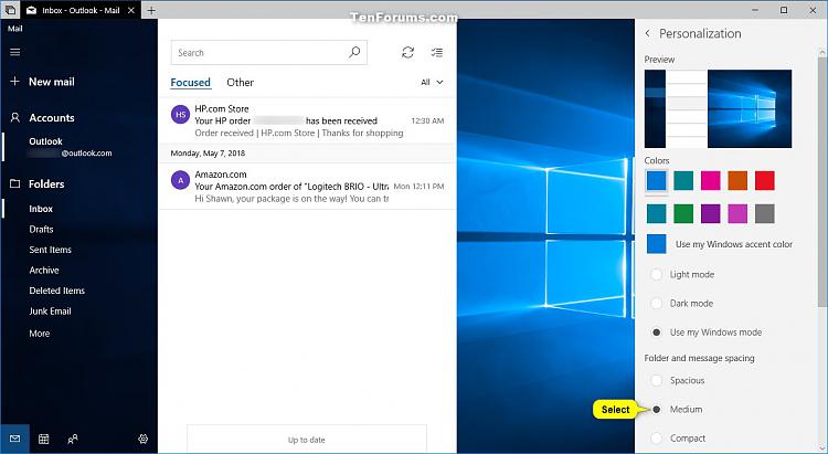 Change Folder and Message Spacing Density in Windows 10 Mail app-mail_app_folder_and_message_spacing_density-3.jpg