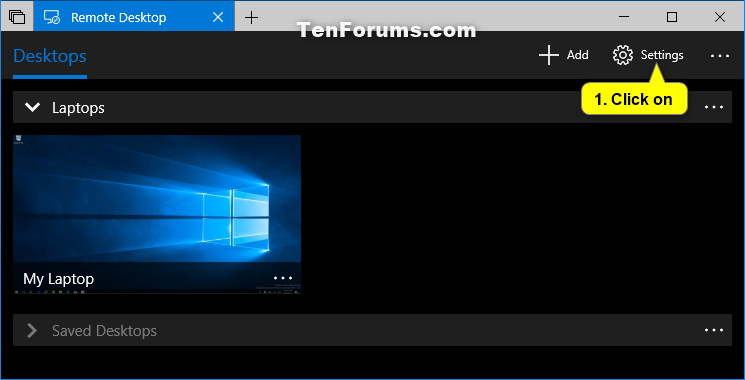 Manage Groups in Remote Desktop app on Windows 10 PC-remote_desktop_app_settings.png