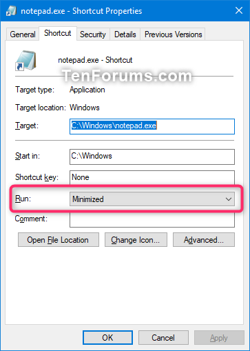 Create Elevated Shortcut without UAC prompt in Windows 10-minimized.png