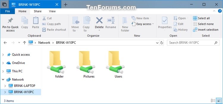 create shared folder windows 10