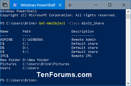 View All Network Shares on a Windows PC-get-wmiobject.png
