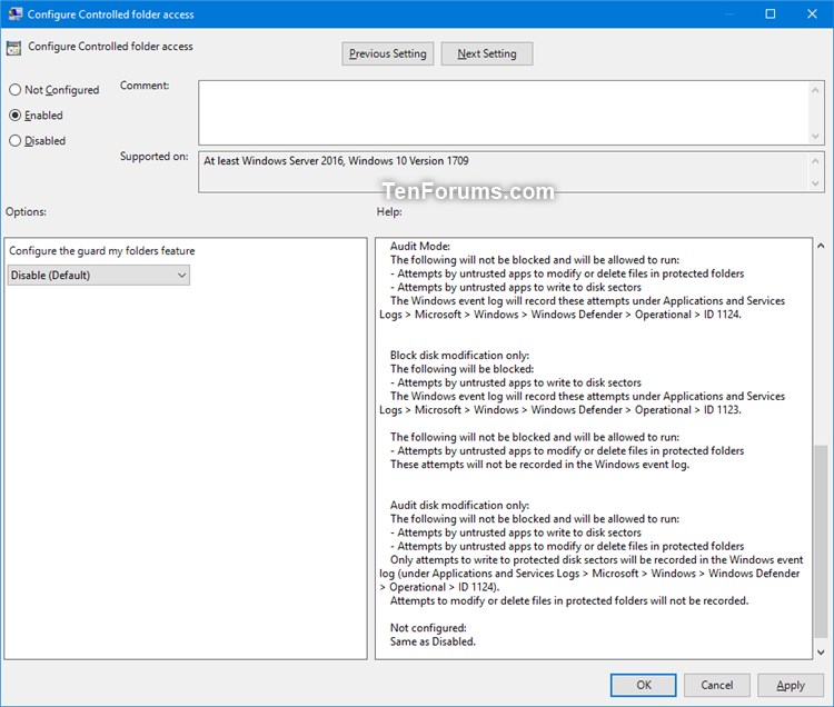 How to Enable or Disable Controlled Folder Access in Windows 10-controlled_folder_access_gpedit-3.jpg