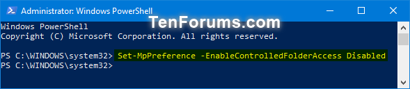 How to Enable or Disable Controlled Folder Access in Windows 10-turn_off_controlled_folder_access_powershell.png