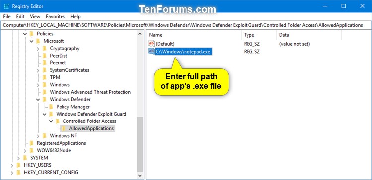 Add or Remove Allowed Apps for Controlled Folder Access in Windows 10-windows_defender_controlled_folder_access_allowed_app_regedit-2.jpg