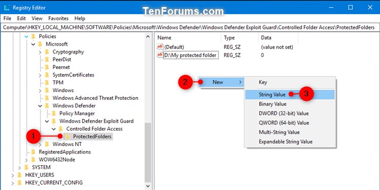 Add Protected Folders to Controlled Folder Access in Windows 10-windows_defender_controlled_folder_access_protected_folders_regedit-1.jpg