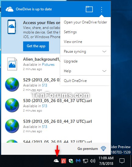 Link or Unlink OneDrive with Microsoft Account in Windows 10-onedrive_on_taskbar.jpg
