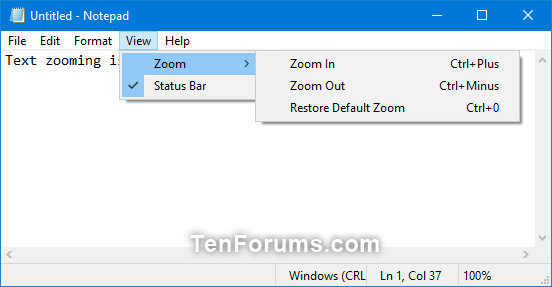 Change Zoom Level of Text in Notepad in Windows 10-text_zooming_in_notepad.png