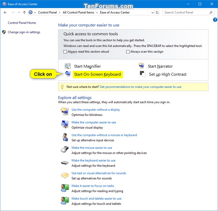 change default virtual keyboard windows 10