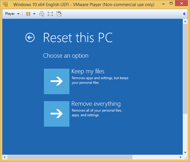 Image result for factory reset in win 10