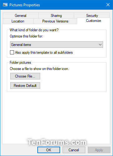 Add or Remove Customize tab in Folder Properties in Windows-customize_tab-1.png