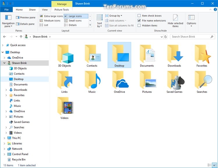 Change Or Restore Desktop Folder Icon In Windows Tutorials