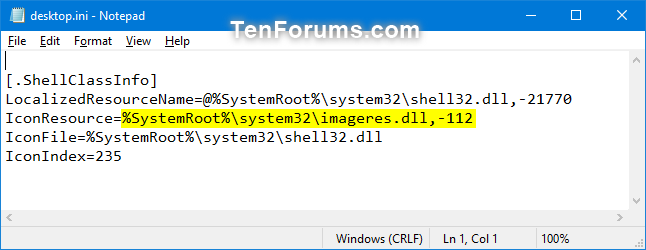 Change or Restore Documents Folder Icon in Windows-documents_folder_desktop.ini_file-1.png