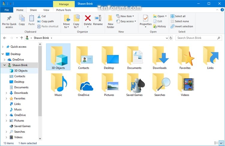Change or Restore 3D Objects Folder Icon in Windows 10  Tutorials