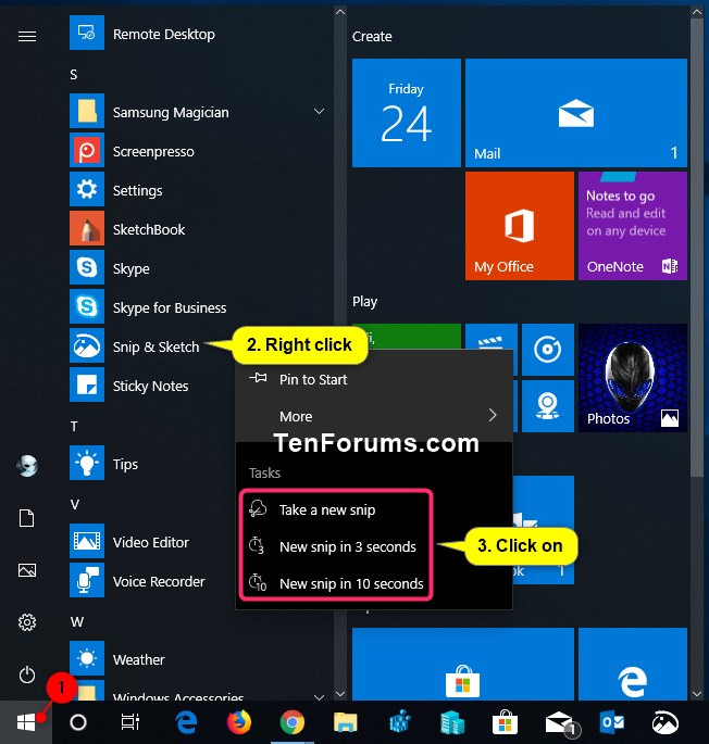 Take a Screen Snip with Snip and Sketch in Windows 10-snip_and_sketch_start_menu.jpg