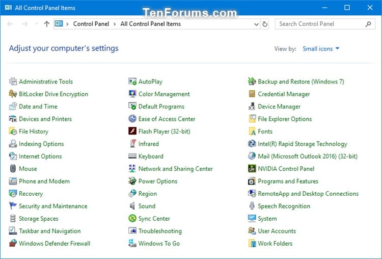 Change Default Control Panel Icons in Windows 10-control_panel_small_icons.jpg