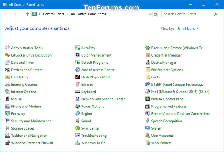 Change Default Control Panel Icons in Windows 10-control_panel_small_icons.jpg