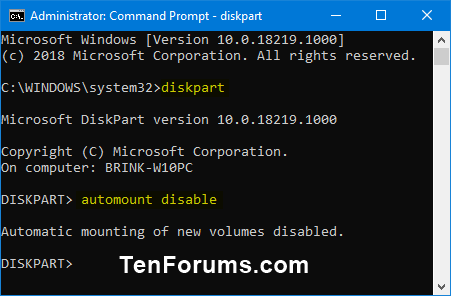 Enable or Disable Automount of New Disks and Drives in Windows-diskpart_automount_disable.png