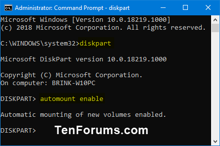 Enable or Disable Automount of New Disks and Drives in Windows-diskpart_automount_enable.png