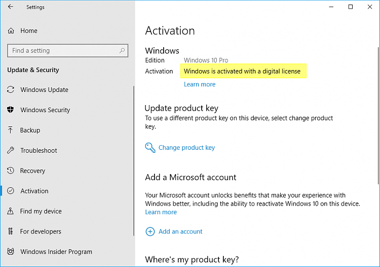 Link Microsoft Account to Windows 10 Digital License-activation.png