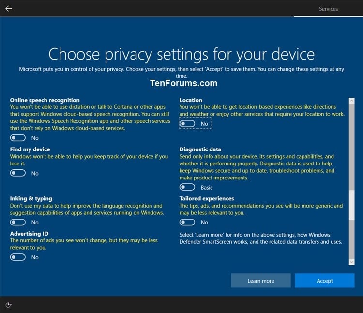 Improving Your Privacy Settings in Windows 10