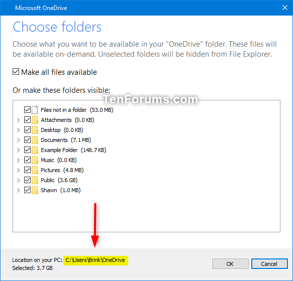 Restore Default Location of Personal Folders in Windows 10-onedrive_location.png