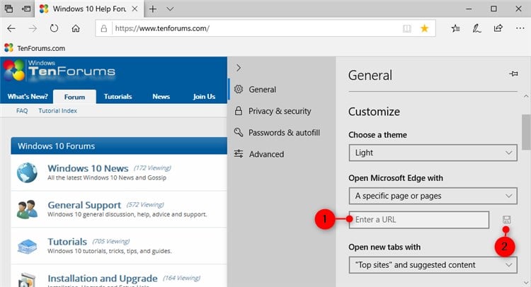 Browsers And Email Change Startup Page In Microsoft Edge