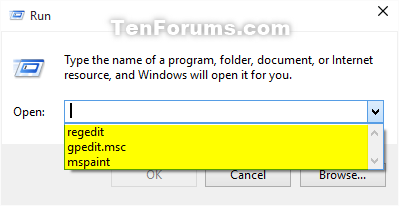 Clear File Explorer and Run Dialog Box History in Windows 10-run_typed_history.png