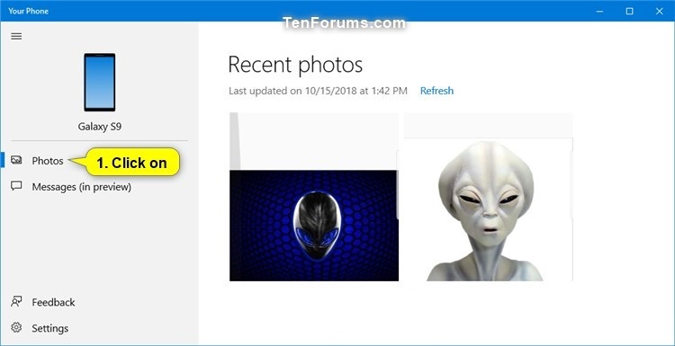 See Photos from Android Phone in Your Phone app on Windows 10 PC-your_phone_photos-1.jpg