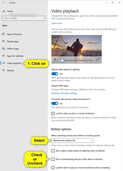 Optimize Battery Life on Windows 10 PC-video_playback_settings-1.jpg