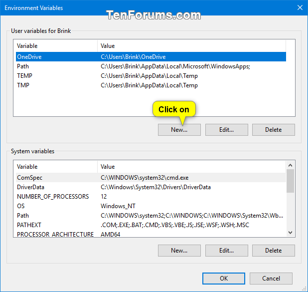 Set New User and System Environment Variables in Windows-user_environment_variables-1.png