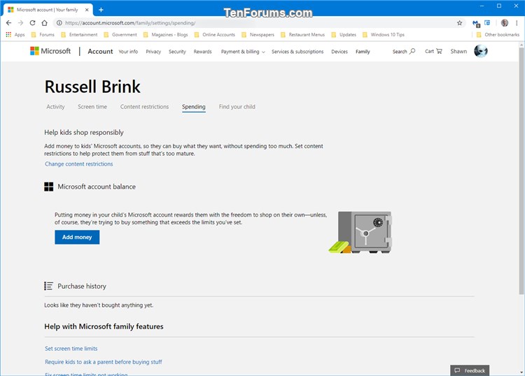 Manage Microsoft Family Settings for Child in Windows 10-spending.jpg