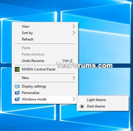 Add Windows Mode Context Menu for Light or Dark Theme in Windows 10-windows_mode_context_menu.jpg