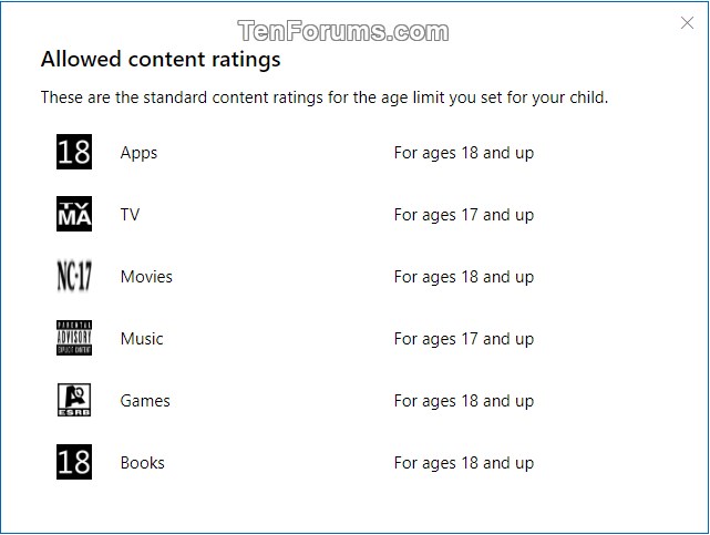 Set Apps, Games and Media Content Restrictions of Child Family Member-allowed_content_ratings.jpg
