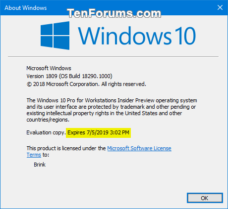 Check Expiry Date Of Windows 10 Insider Preview Build Tutorials