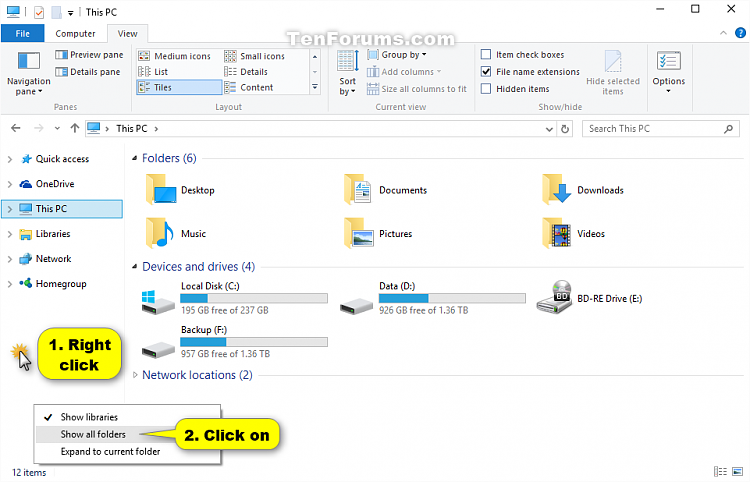 Turn On or Off Show all folders in Windows 10 Navigation Pane-show_all_folders_navigation_pane.png