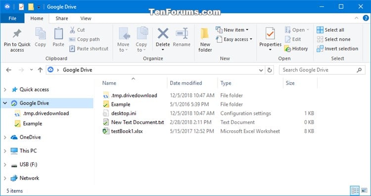Add or Remove Google Drive from Navigation Pane in Windows 10 | Tutorials
