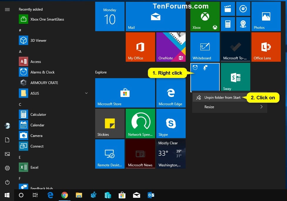 Customization Create And Use Live Folders On Start In Windows 10